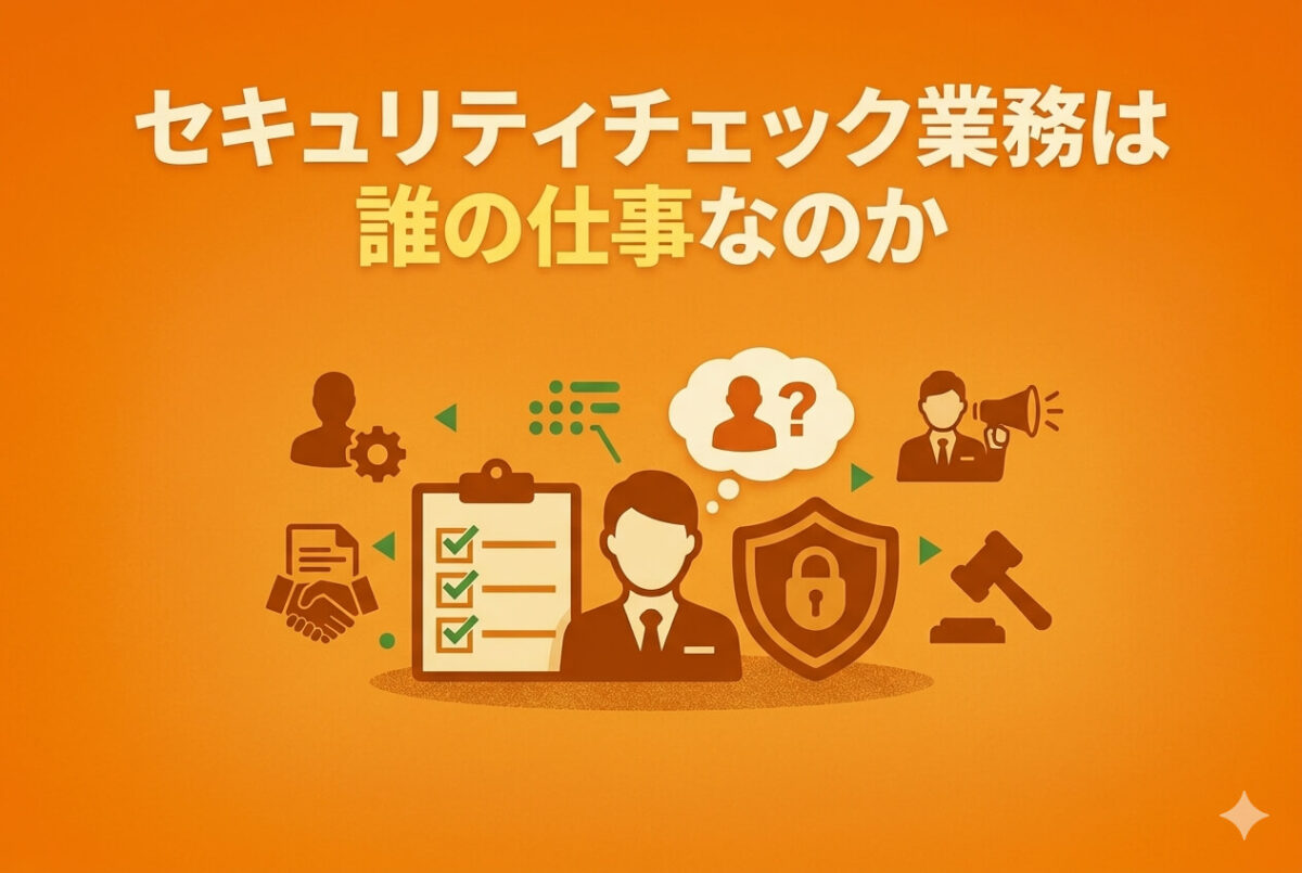 セキュリティチェック業務は誰の仕事なのか