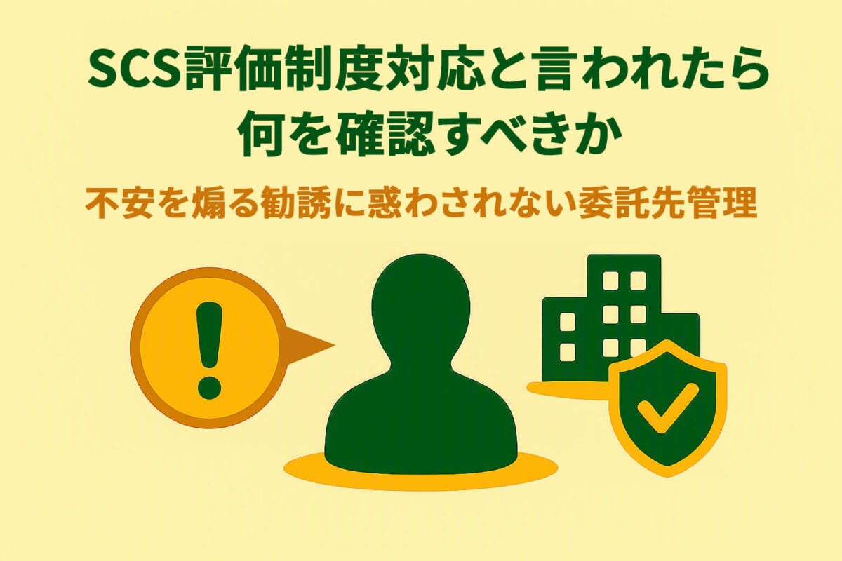 SCS評価制度対応と言われたら何を確認すべきか